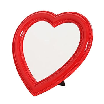 Mokoze Heart Shaped Desk & Wall Mirror - Perfect Gift Idea