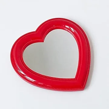 Mokoze Heart Shaped Desk & Wall Mirror - Perfect Gift Idea