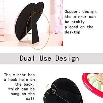 Mokoze Heart Shaped Desk & Wall Mirror - Perfect Gift Idea