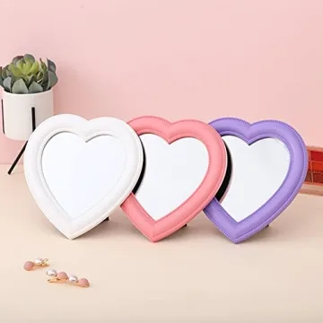 Mokoze Heart Shaped Desk & Wall Mirror - Perfect Gift Idea