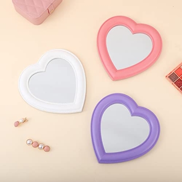 Mokoze Heart Shaped Desk & Wall Mirror - Perfect Gift Idea