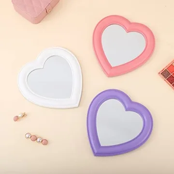 Mokoze Heart Shaped Desk & Wall Mirror - Perfect Gift Idea
