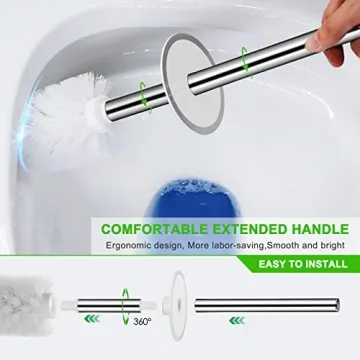 Compact Toilet Brush and Holder Set for Easy Cleaning