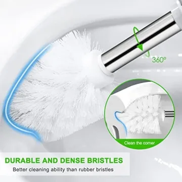 Compact Toilet Brush and Holder Set for Easy Cleaning