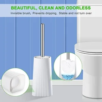 Compact Toilet Brush and Holder Set for Easy Cleaning
