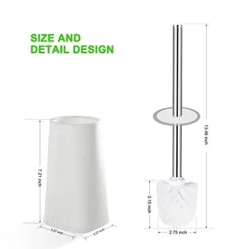 Compact Toilet Brush and Holder Set for Easy Cleaning