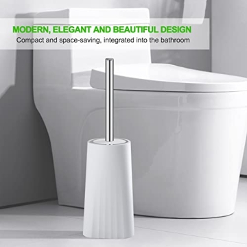 Compact Toilet Brush and Holder Set for Easy Cleaning