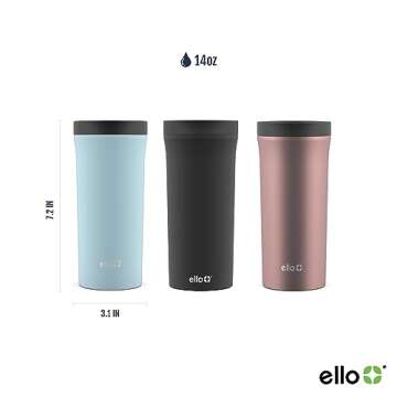 Ello Arabica 14oz Vacuum Insulated Travel Mug in Rosegold