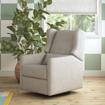 DaVinci Carter’s Arlo Glider Recliner - Water & Stain Resistant Glider Rocking Chair for Nursery -...