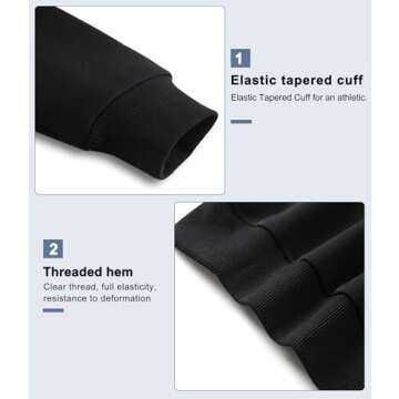 THE GYM PEOPLE Women's Basic Pullover Hoodie Loose fit Ultra Soft Fleece hooded Sweatshirt With Pockets (fleece lined-Black, Medium)