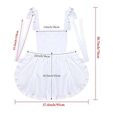 Keymall Retro Apron Bow Headband Dress Up Set for Girls