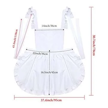 Keymall Retro Apron Bow Headband Dress Up Set for Girls