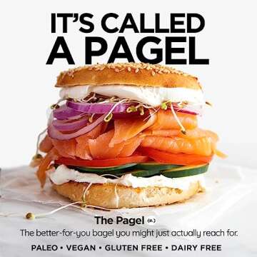 Bedrock Bakers Pagels Sesame (2 Pack) - Gluten-Free & Grain-Free Bagels - Paleo, Vegan, Kosher - No ...