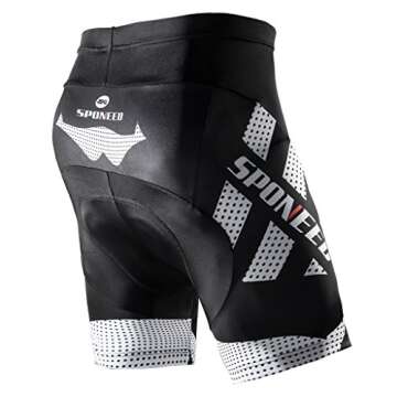 sponeed Men Cycle Pants Cushioned Road Biking Biker Shorts Gel Padded Spandex Cycling Tights US XXL ...