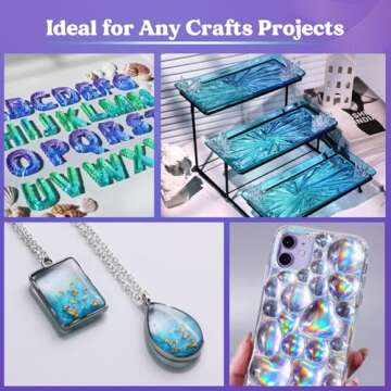 LET'S RESIN Fast Cure Epoxy Resin,Demold in 4 Hours,72OZ Upgrade Quick Drying & Crystal Clear Resin,Bubble Free Epoxy Resin for Craft,Art, Resin Supplies with Resin Dye, Resin Cup,Stir Stick