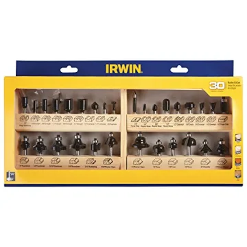 Irwin Marples Master 30-Piece Router Bit Set for Woodworking