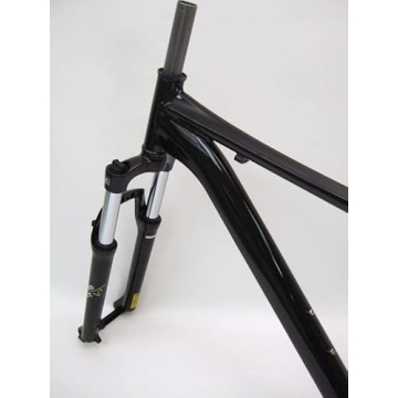 Gravity Mountain Bike Frame Set with Suntour XCT Fork Black