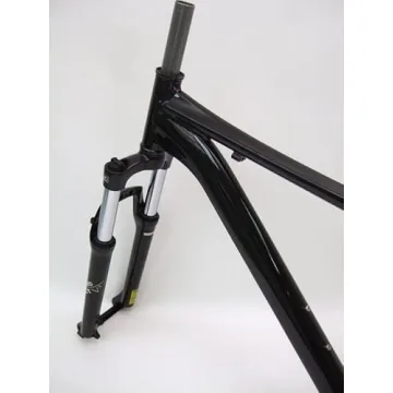Gravity Mountain Bike Frame Set with Suntour XCT Fork Black