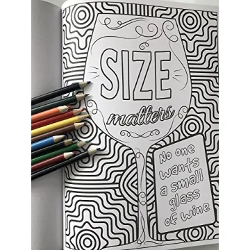 Maad 'When Life Gets Complicated, I Wine' - Funny Adult Coloring Book - Perfect White Elephant Gift Idea Funny - Includes Colored Pencils