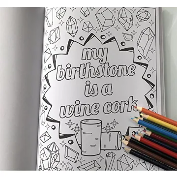 Maad 'When Life Gets Complicated, I Wine' - Funny Adult Coloring Book - Perfect White Elephant Gift Idea Funny - Includes Colored Pencils
