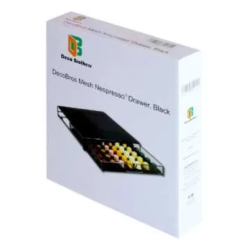 DecoBrothers OriginalLine Pod Holder Mesh Drawer, 56 Nespresso Capsule Organizer, Black