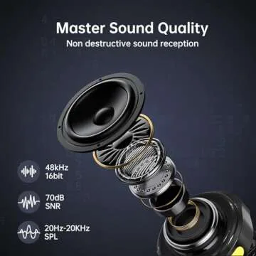 Yinker Wireless Lavalier Microphone - Dual Mic, 100FT Range