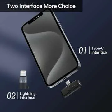 Yinker Wireless Lavalier Microphone - Dual Mic, 100FT Range