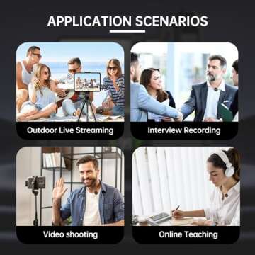 Yinker Wireless Lavalier Microphone - Dual Mic, 100FT Range