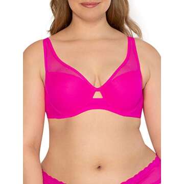 Smart & Sexy Women's Plunge Bra in Electric Pink – Flattering Comfort & Style