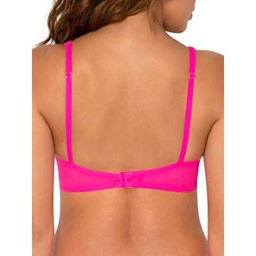 Smart & Sexy Women's Plunge Bra | Elegant Electric Pink