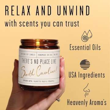 South Carolina Candle - Palmetto Palm & Pineapple Scent