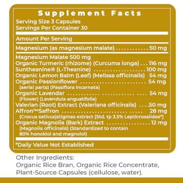 Premier Research Labs Tranquinol | Natural Sleep Aid Supplement for Deep Sleep Support and Calm Mind | Magnesium, Turmeric, Lemon Balm & Saffron Extract - Pure Vegan - 90 Plant-Source Capsules