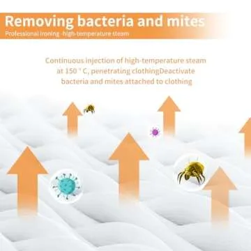 Portable Handheld Steamer for Clothes, 2-in-1 Ironing & Steaming,180° Rotatable Multi-Directional, Mini Travel Steamer,suitable for clothing of the majority of sizes/thickness for Dorm Room, White