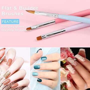 TEOYALL Nail Art Brushes for Perfect Nail Designs and Art