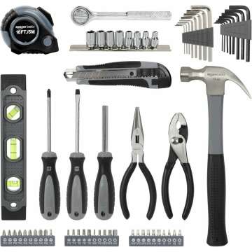 Amazon Basics 65 Piece Repair Tool Kit with Bag