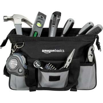 Amazon Basics 65 Piece Repair Tool Kit with Bag