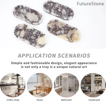 FutureStone Natural Marble Tray Elegant Home Organizer