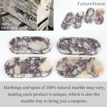 FutureStone Natural Marble Tray Elegant Home Organizer