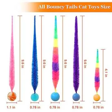 Interactive SHENGSEN Bouncy Cat Toys - 5 Pack