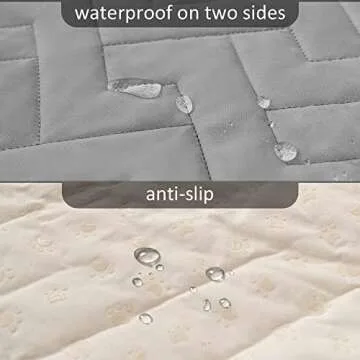 fuguitex Waterproof Dog Bed Cover Couch Cover for Pet Anti-Slip Cat Mat Pet Pad Blanket for Sofa Chair Recliner Bed Furniture Protrctor