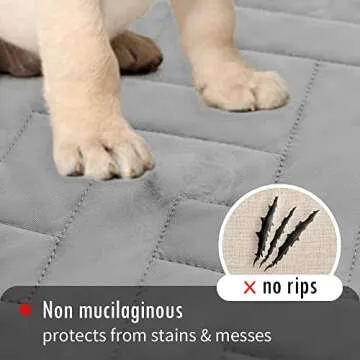 fuguitex Waterproof Dog Bed Cover Couch Cover for Pet Anti-Slip Cat Mat Pet Pad Blanket for Sofa Chair Recliner Bed Furniture Protrctor