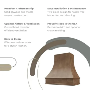 Riley & Higgs Walnut Range Hood Cover - Premium Kitchen Decor