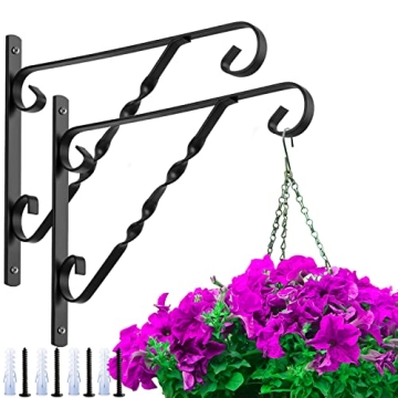 AMAGABELI 12 Inch Hanging Brackets for Outdoor Decor
