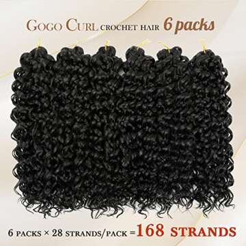 Dansama GoGo Curl Crochet Hair 14 Inch 28 strands Curly Crochet Hair, Ocean Wave Crochet Hair Water ...