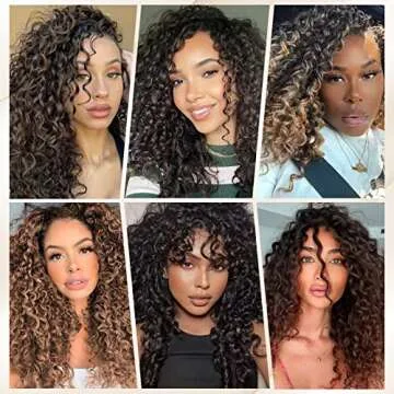 Dansama GoGo Curl Crochet Hair 14 Inch 28 strands Curly Crochet Hair, Ocean Wave Crochet Hair Water Wave Synthetic Braiding Hair Extensions for Black Women (14 inch (Pack of 6), #1B)