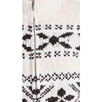 Vince Men's Fair Isle Full Zip Mock Neck for Stylish Comfort
