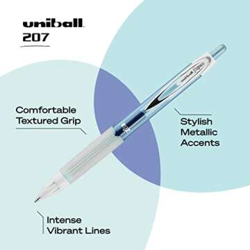 Uniball Signo 207 Gel Ink Pen 8 Pack, 0.7mm Medium Assorted, Office Supplies Sold by Uniball are Bal...