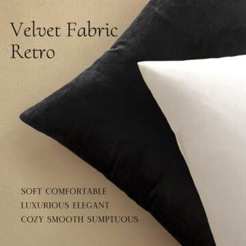 MIULEE Velvet Pillow Covers Set of 2 - 24x24 Inch Soft Covers