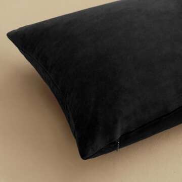 MIULEE Velvet Pillow Covers Set of 2 - 24x24 Inch Soft Covers