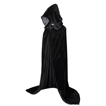 VGLOOK Unisex Adult Long Hooded Velvet Cape for Halloween Festivities